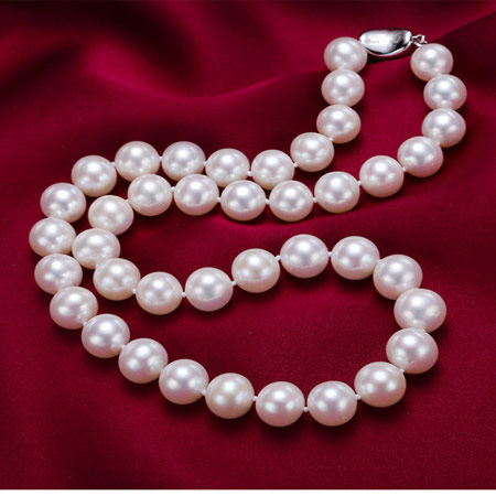 黛米天然珍珠项链 正圆10-11cm